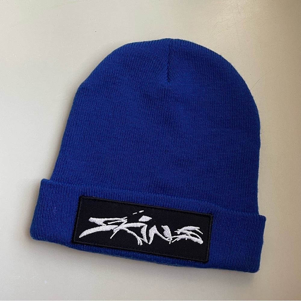 Xxxtentacion SKINS blue patch beanie